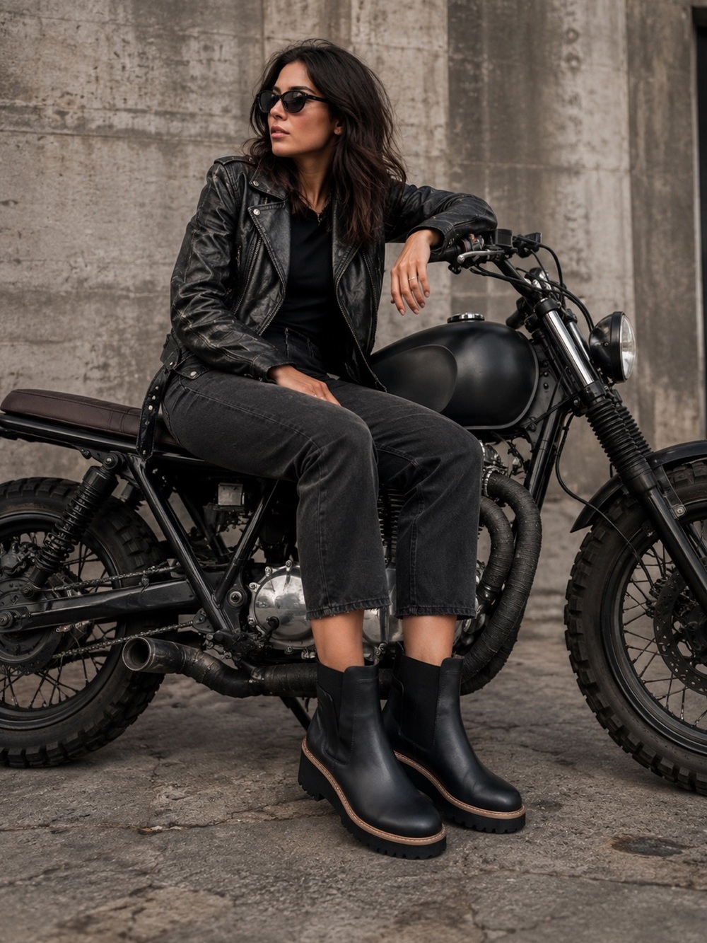 Vaneli  Mariel Black Napa Leather Ankle Boots